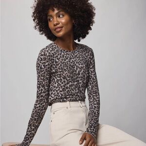 Splendid Animal Print Long Sleeve Top